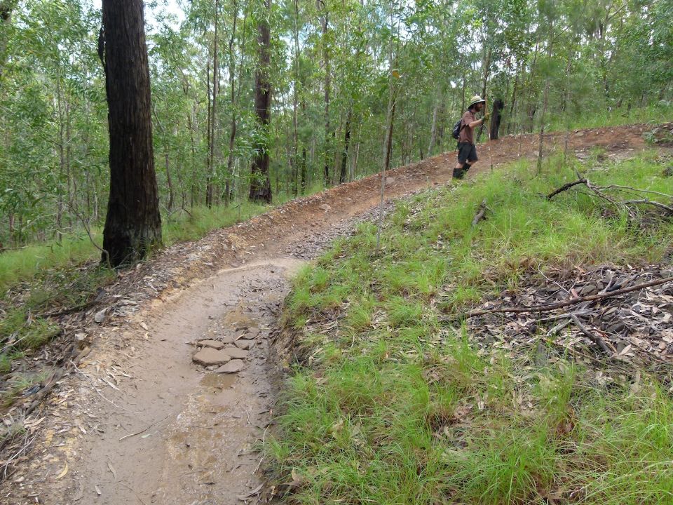 Barney's upper berm after heavy rain